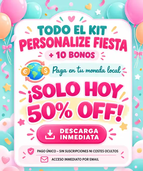 Todo el Kit Personalize Fiesta + 10 bonos